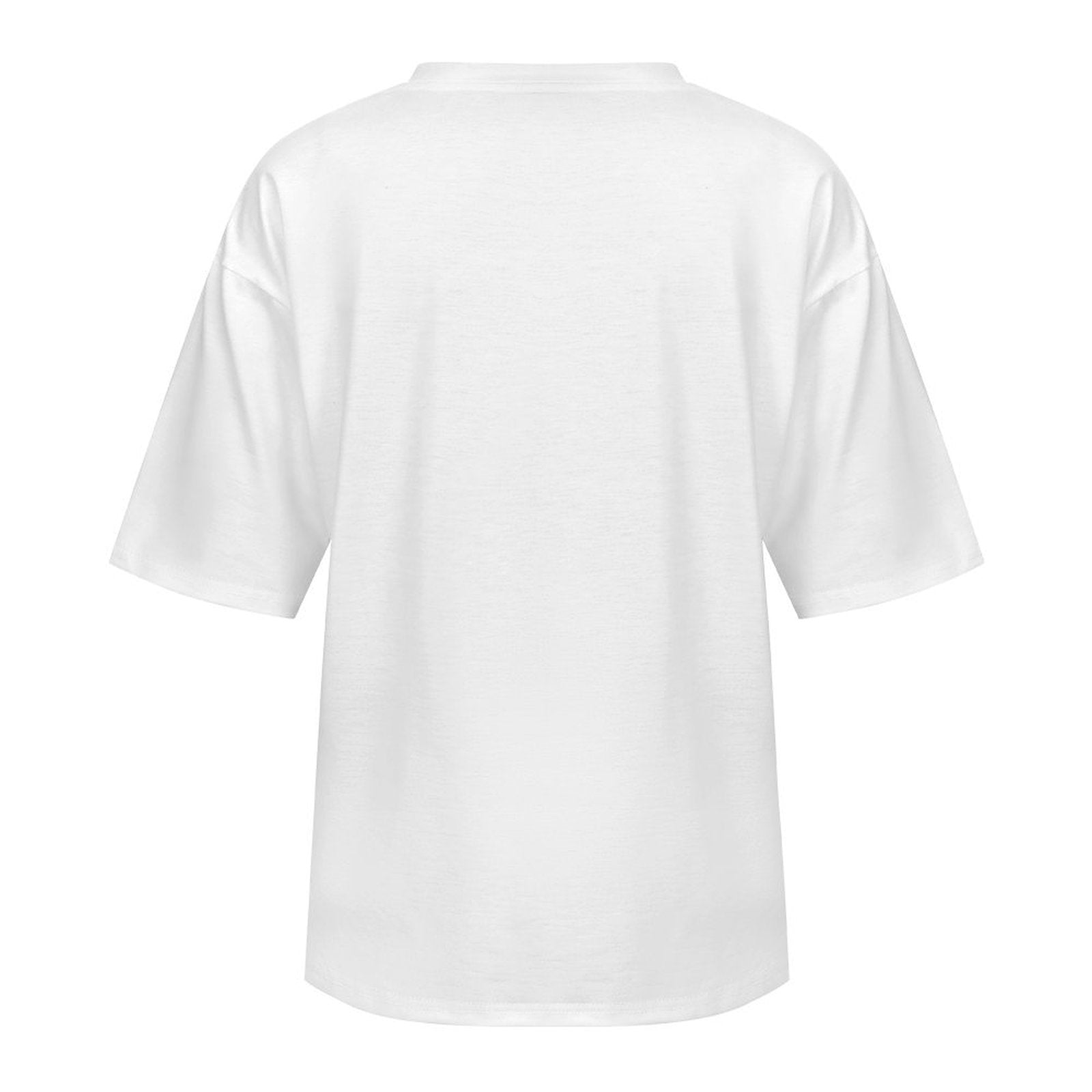 Women's White Solid Oversized T-shirt
