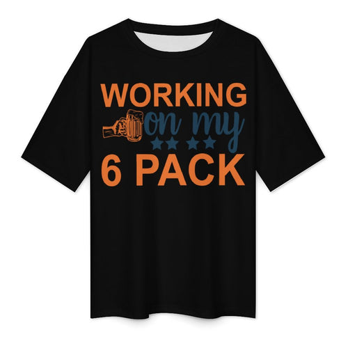 Women's 6 Pack Typography Oversized T-shirt