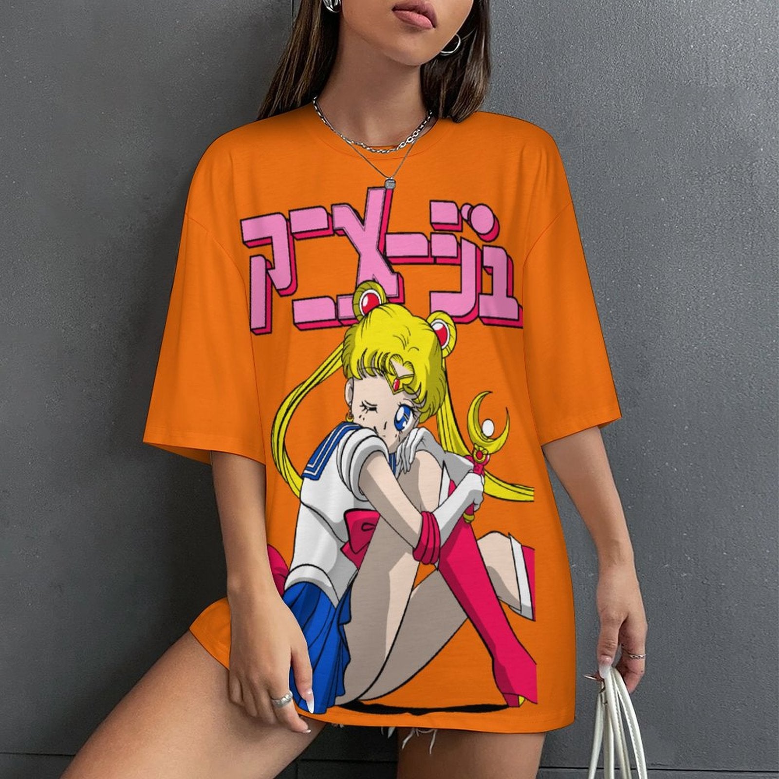 Women's Sailor Moon Chill Mode Anime Oversized T-shirt