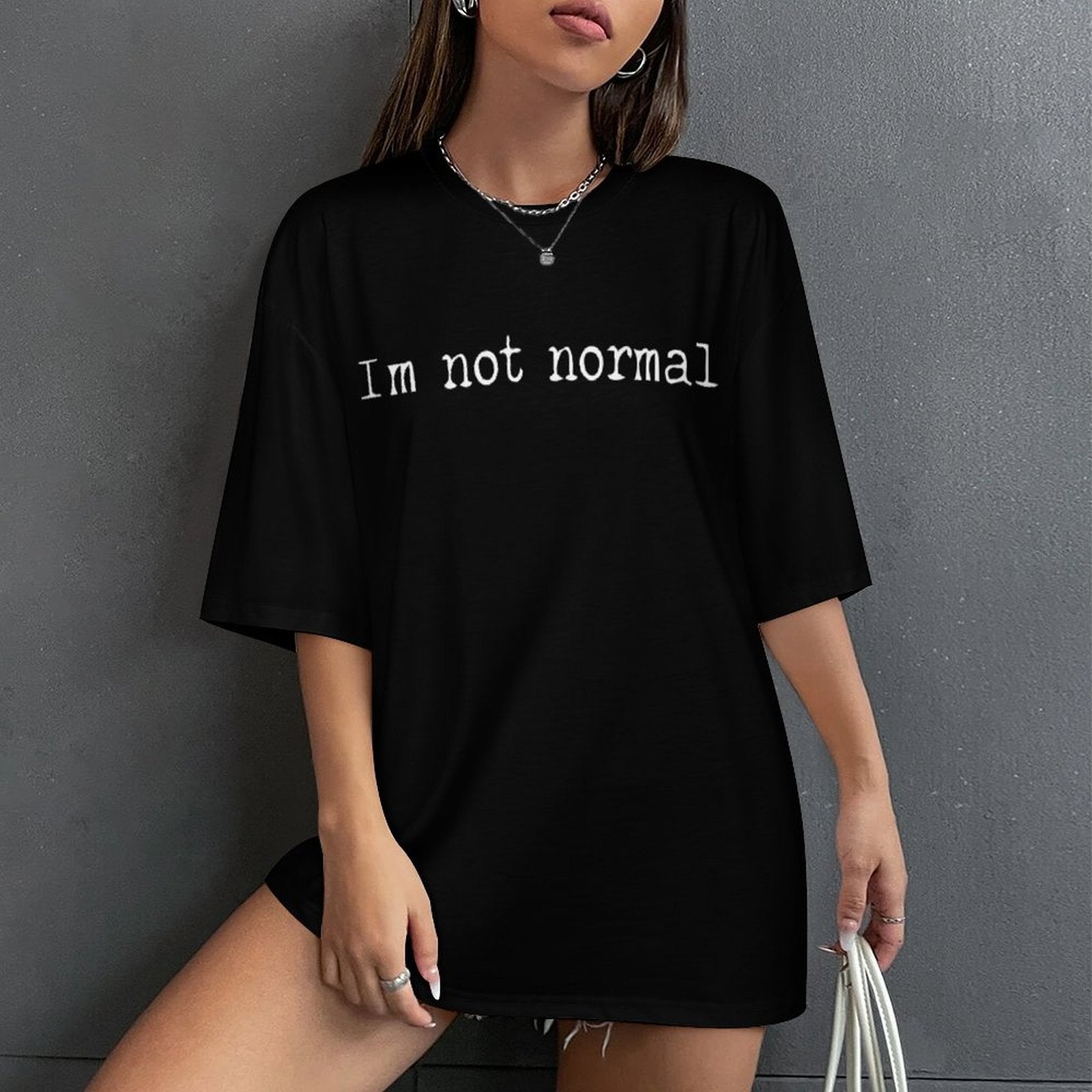 Women's Normal Typography Oversized T-shirt