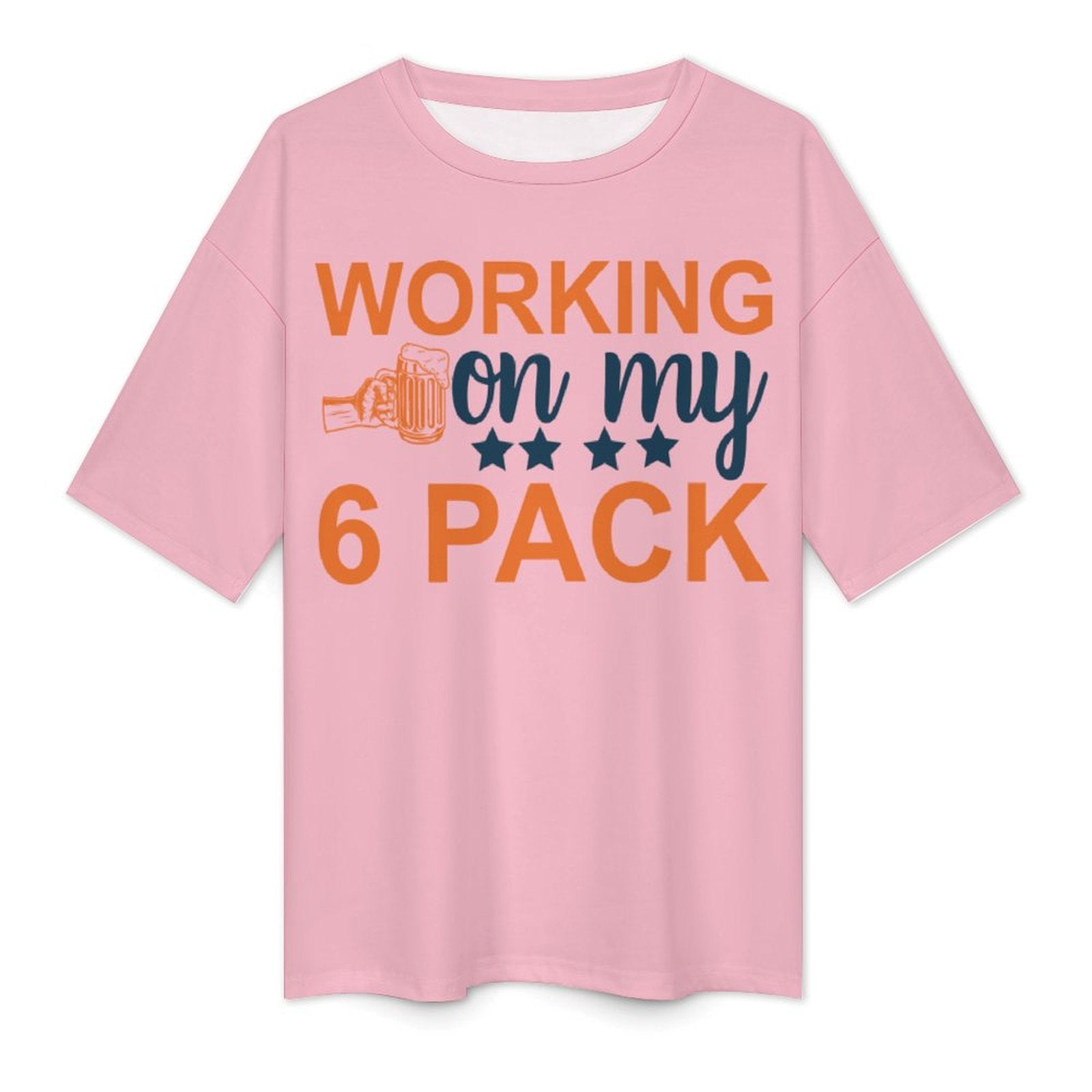 Men's 6 Pack Typography Oversized T-shirt