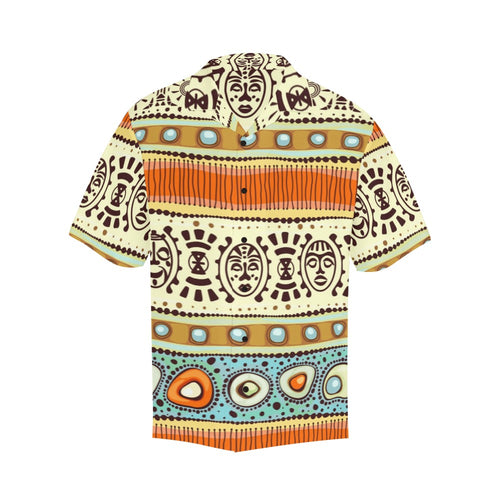 Men's African Art Abstract Half Sleeve Shirt