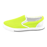 Men's Florescent Yellow Solid Slip-on Shoes