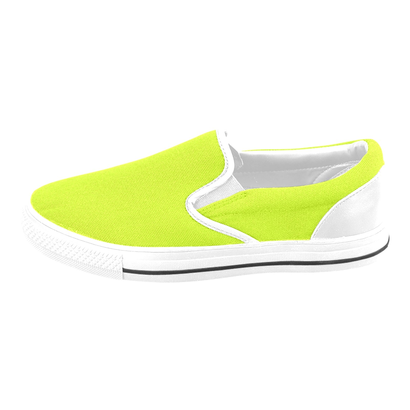 Men's Florescent Yellow Solid Slip-on Shoes