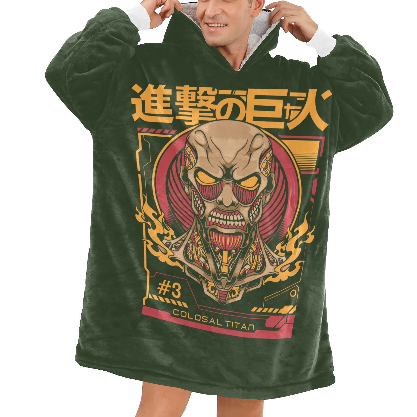 Men's Attack On Titans Anime Blanket Hoodie