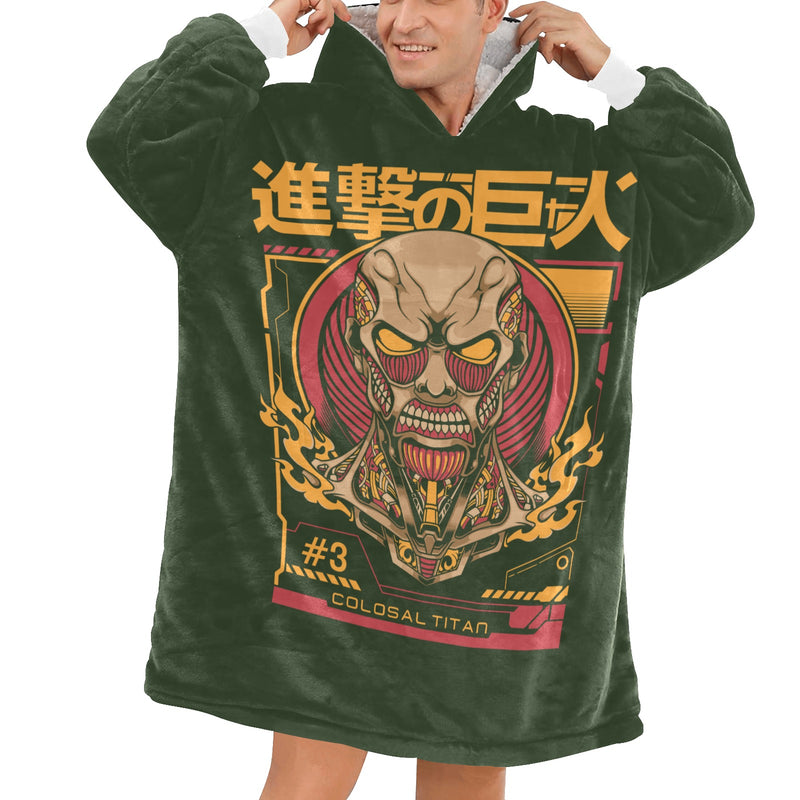 Men's Attack On Titans Anime Blanket Hoodie
