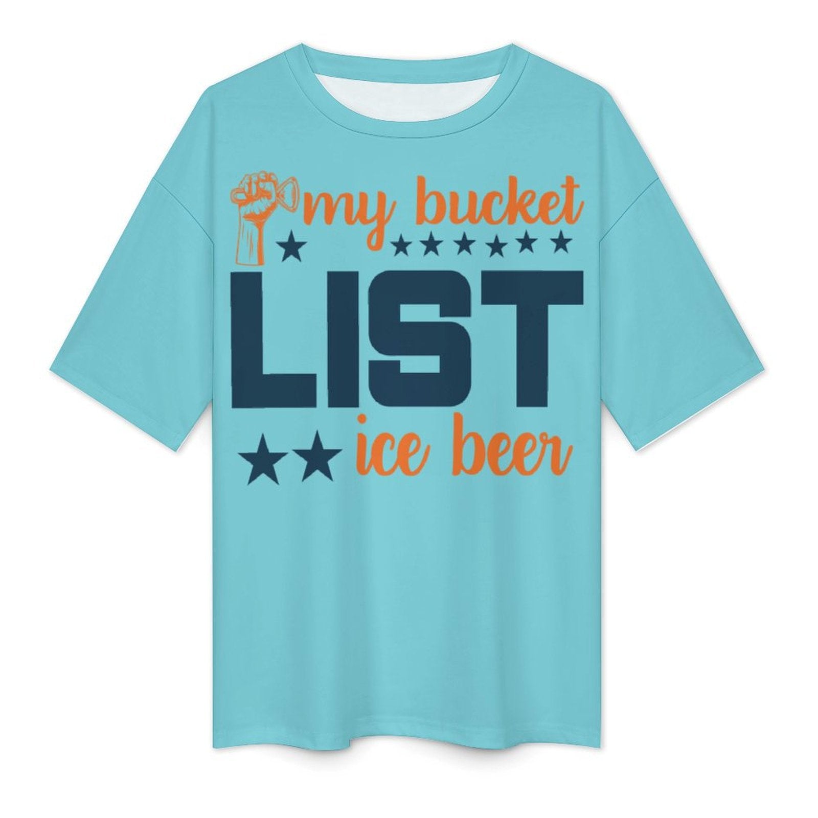 Men's My Bucket List Typography Oversized T-shirt