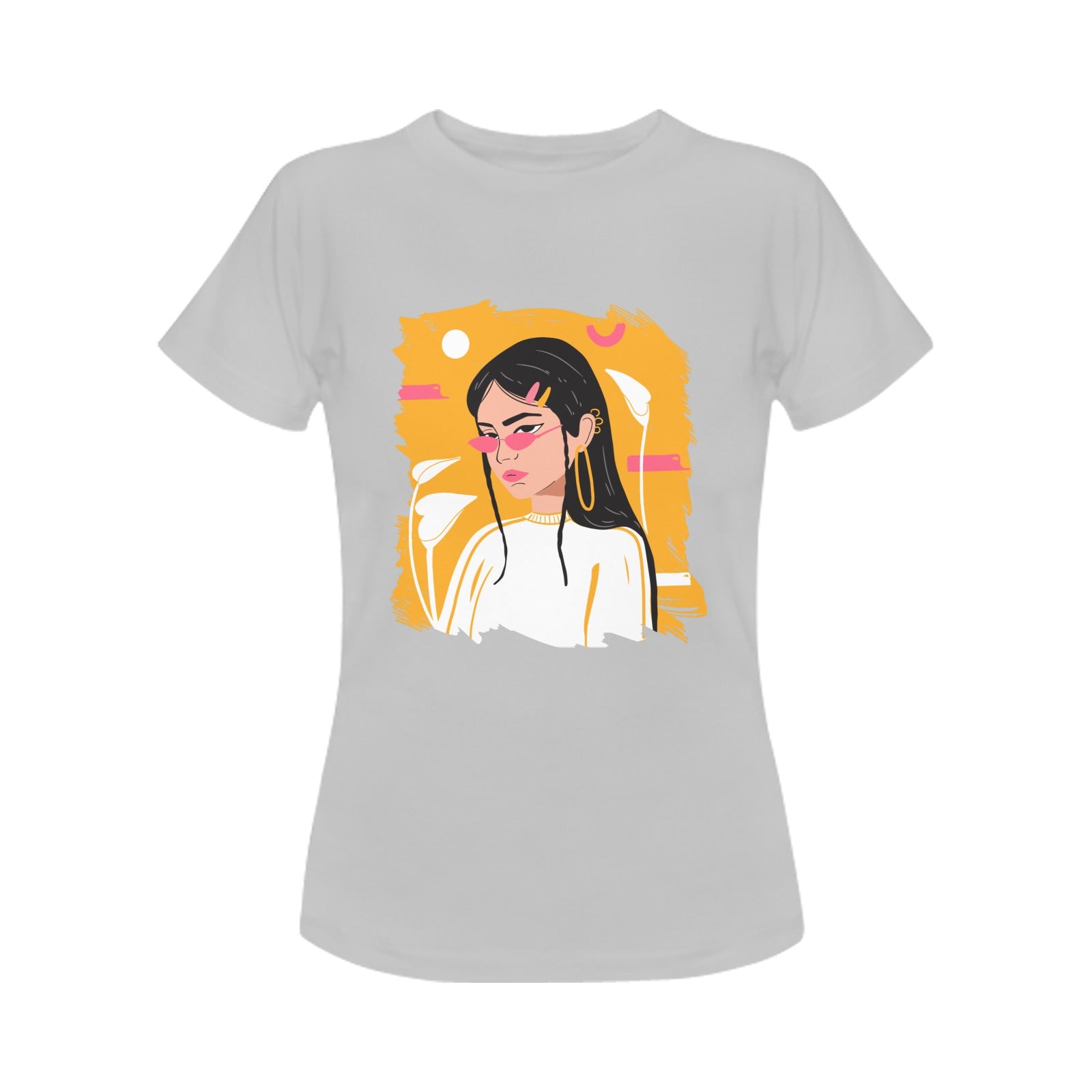 Women's Asian Lady Abstract Classic Fit T-shirt