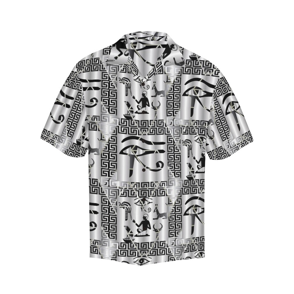 Men's Tribal Pattern Abstract Half Sleeve Shirt