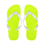 Men's Fluorescent Yellow Solid Flip Flops