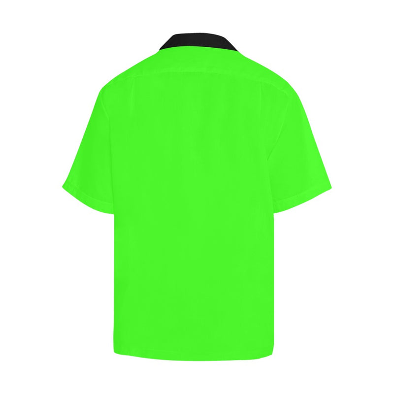 Men's Neon Green Solid Half Sleeve Shirt