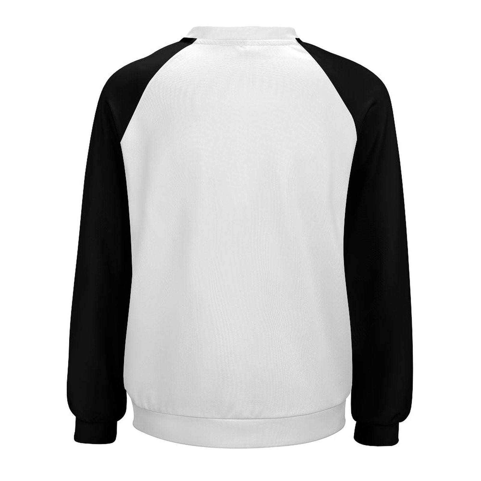 Women's White & Black Solid Sweatshirt