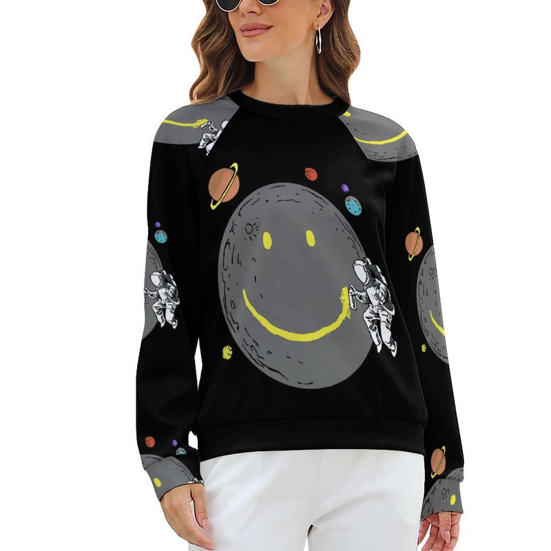 Women's Moon Smile Abstract Sweatshirt