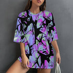 Women's Psychedelic Synthwave Acid & Punk Oversized T-shirt