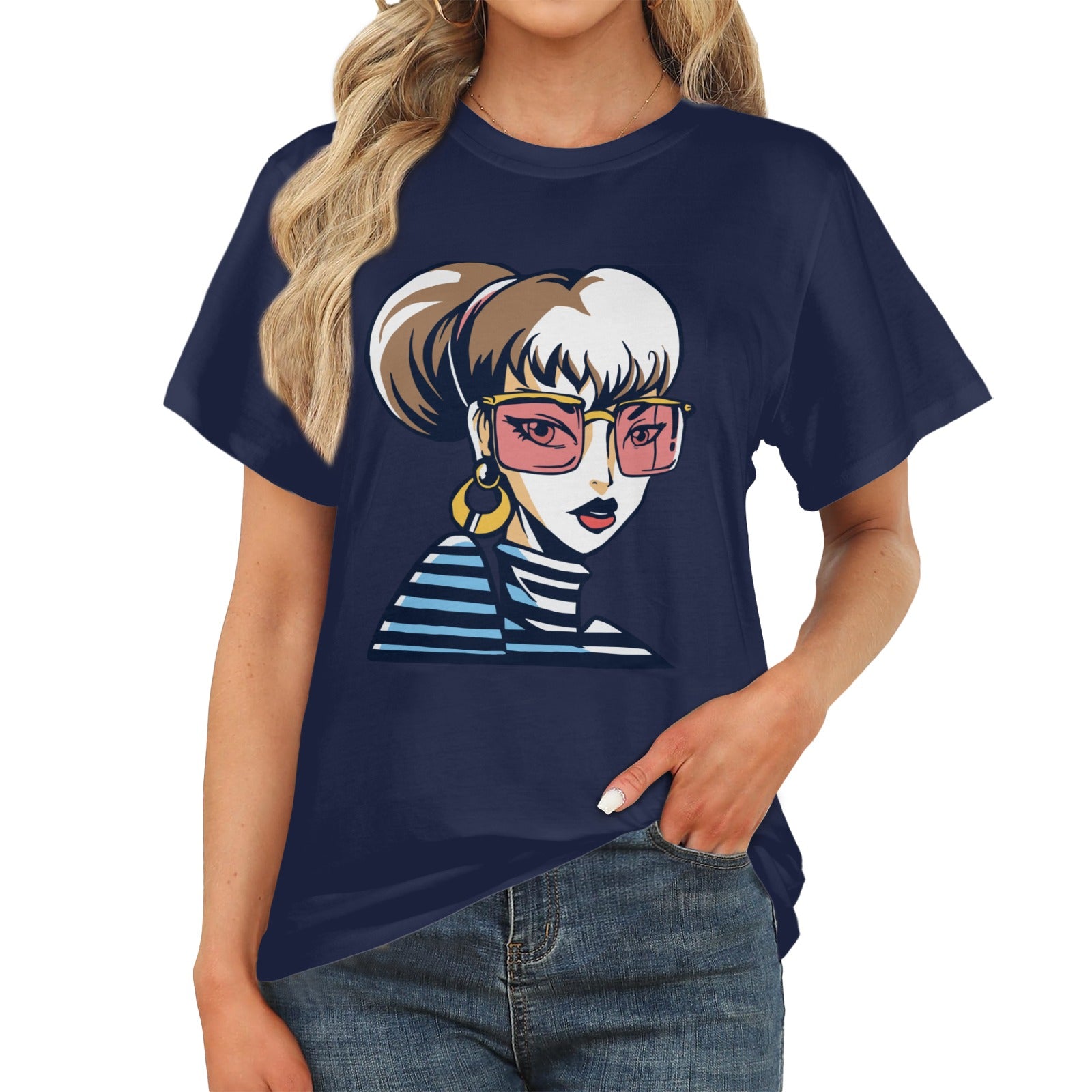 Women's Pop Lady Abstract Classic Fit T-shirt