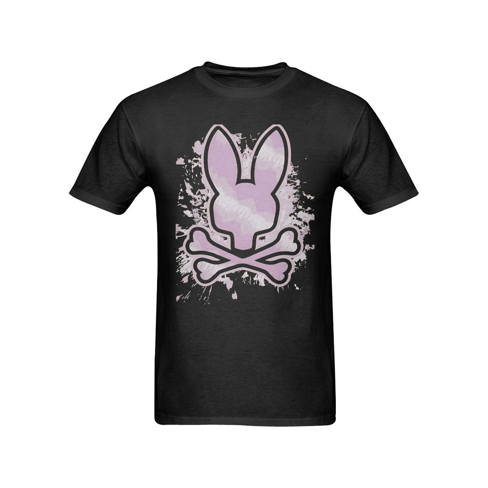 Men's Spray Skull Bunny Streetwear Classic Fit T-shirt