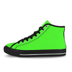Men's Neon Green Solid High Top Shoes