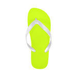 Men's Fluorescent Yellow Solid Flip Flops
