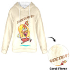 Women's Chocolate Streetwear Flannel Hoodie