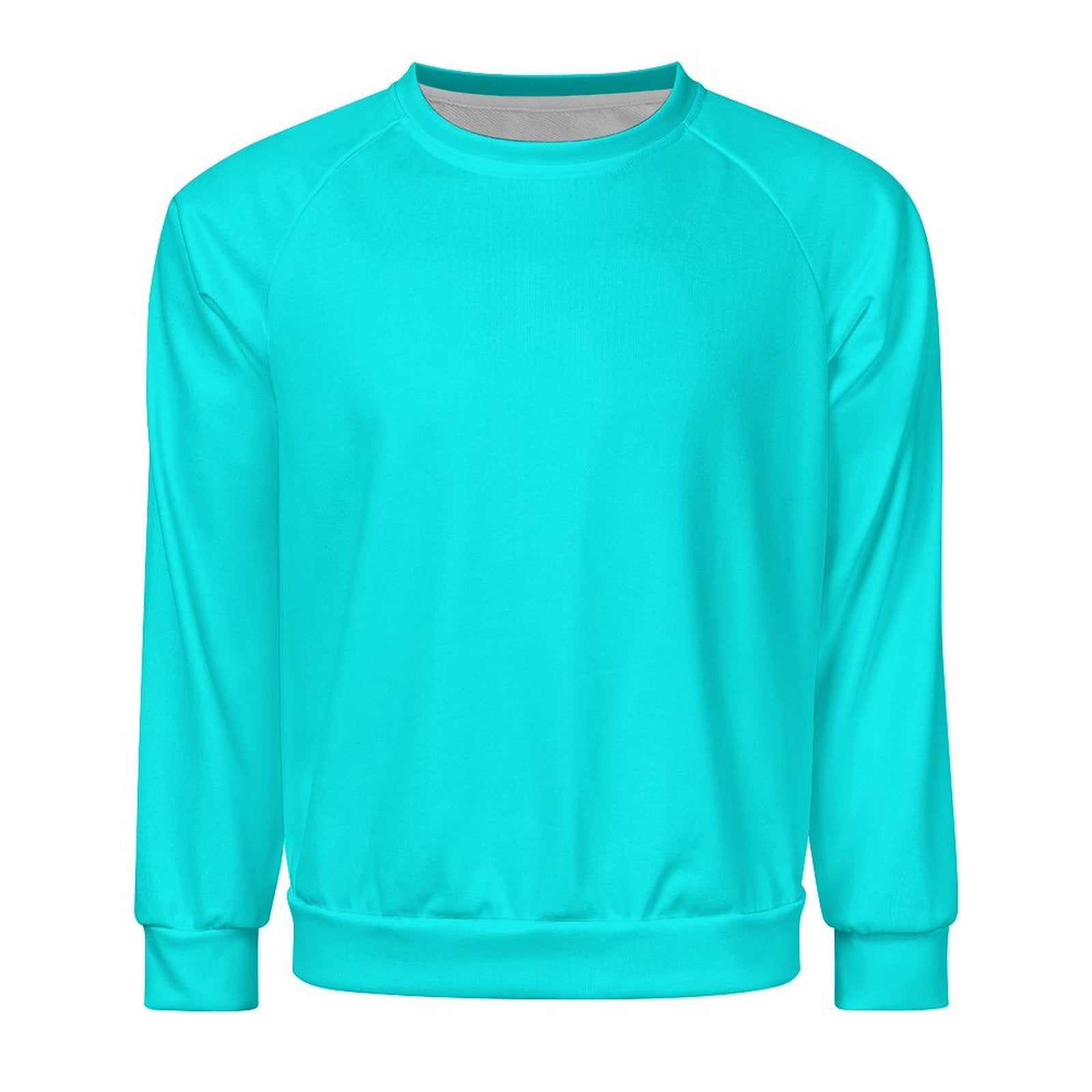 Men's Turquoise Solid Sweatshirt