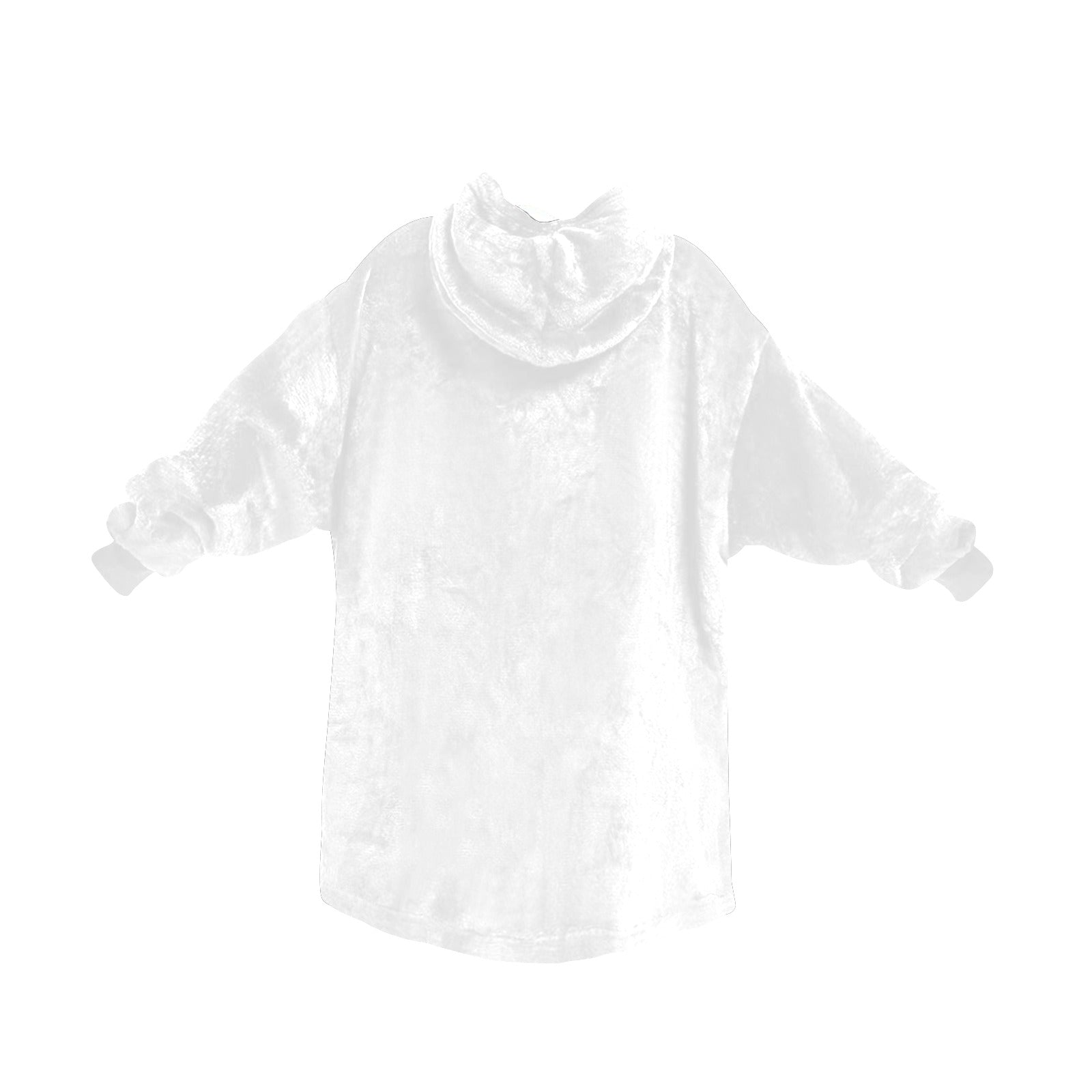 Women's White Solid Blanket Hoodie