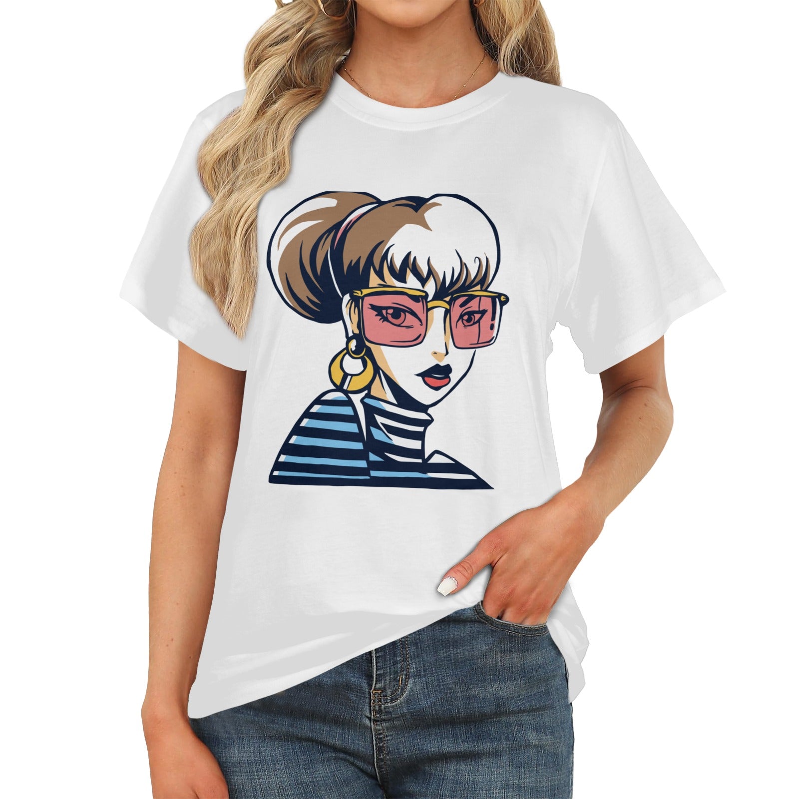 Women's Pop Lady Abstract Classic Fit T-shirt
