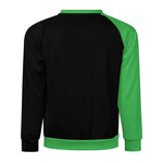 Men's Black & Green Solid Sweatshirt