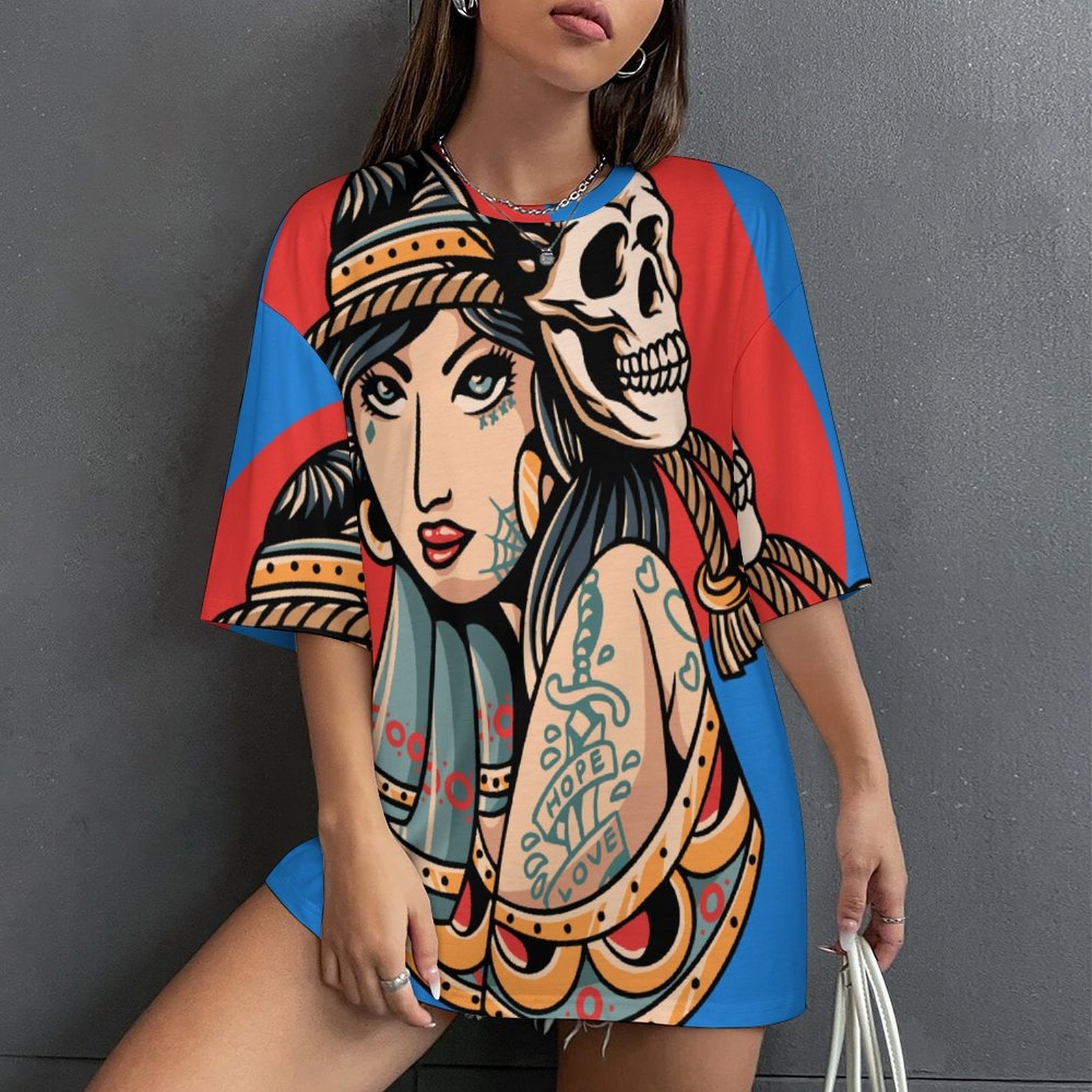 Women's Hippie Vibes Acid & Punk Oversized T-shirt