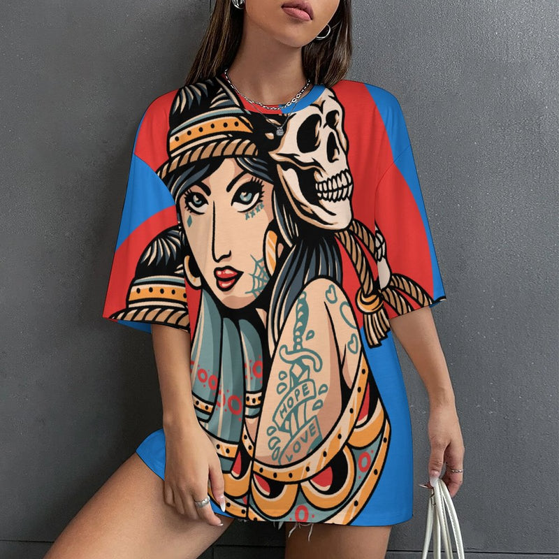 Women's Hippie Vibes Acid & Punk Oversized T-shirt
