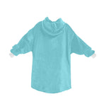 Women's Pastel Blue Solid Blanket Hoodie