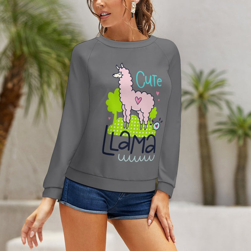 Women's Cute Llama Abstract Sweatshirt