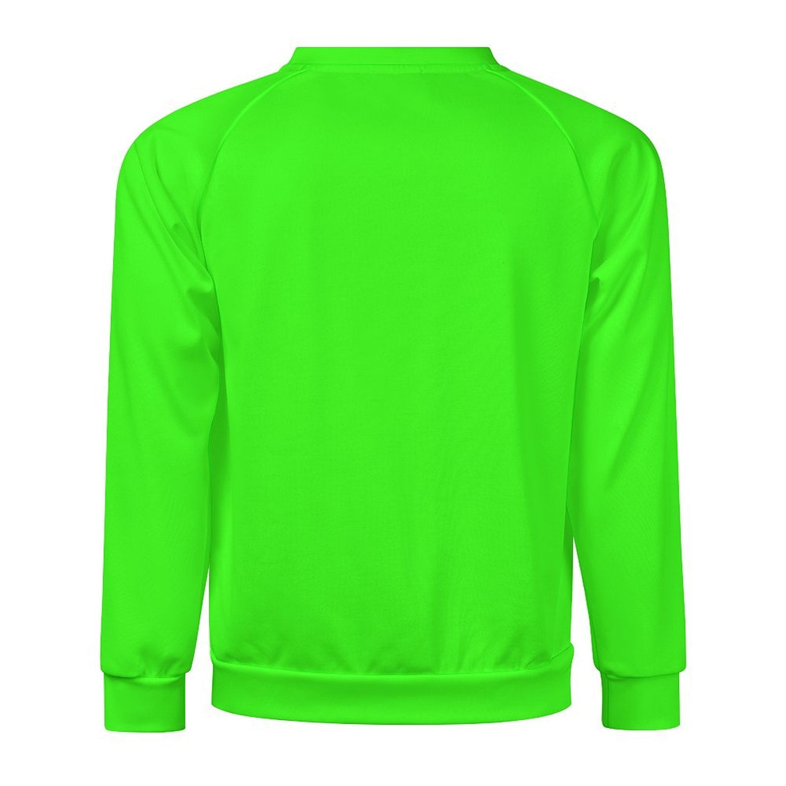 Men's Electric Green Solid Sweatshirt