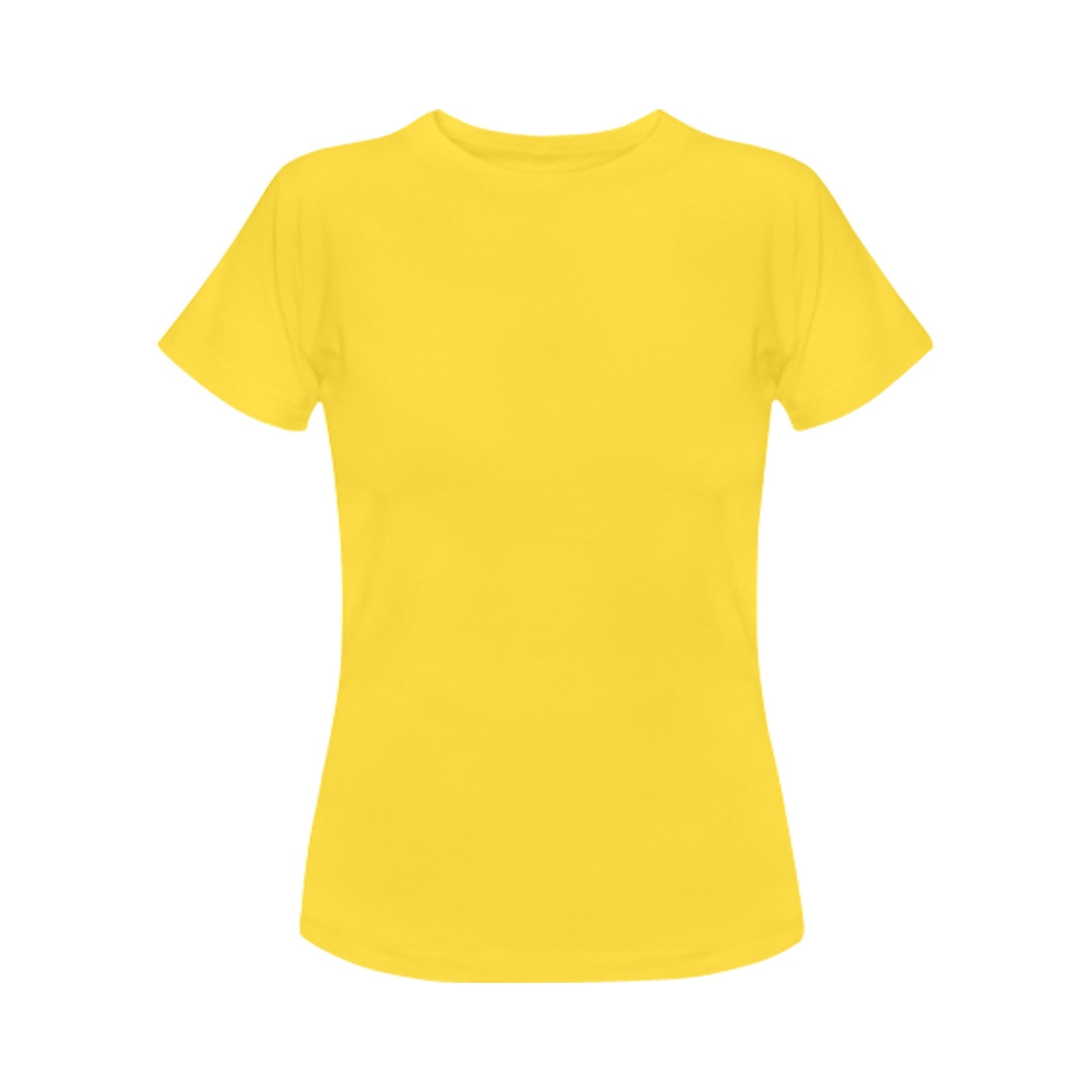 Women's Mustard Solid Classic T-shirt