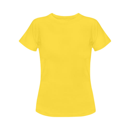 Women's Mustard Solid Classic T-shirt