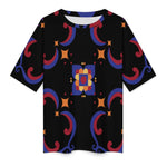 Men's Geometric Pattern Acid & Punk Oversized T-shirt