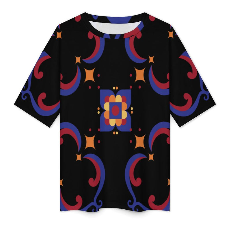 Men's Geometric Pattern Acid & Punk Oversized T-shirt