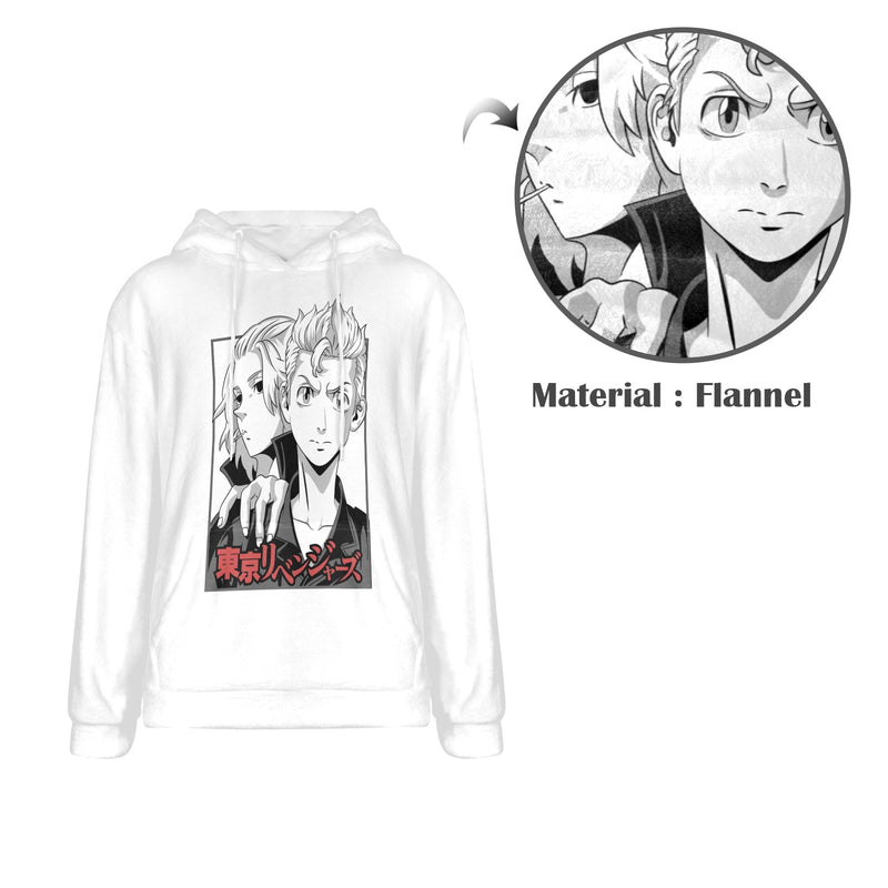 Men's Tokyo Revengers Portrait Anime Flannel Hoodie