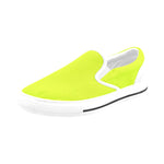 Women's Fluorescent Yellow Solid Slip-on Shoes