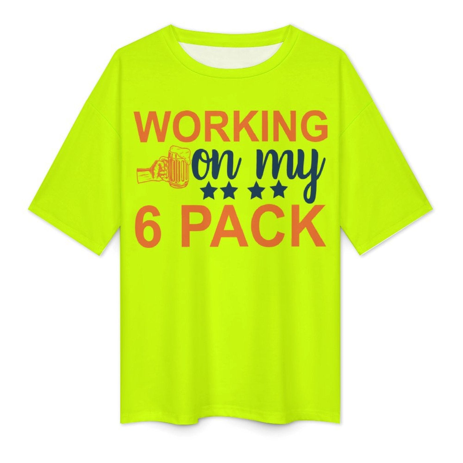 Women's 6 Pack Typography Oversized T-shirt