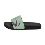 Women's Mint Leaf Swirl Abstract Slider Sandals