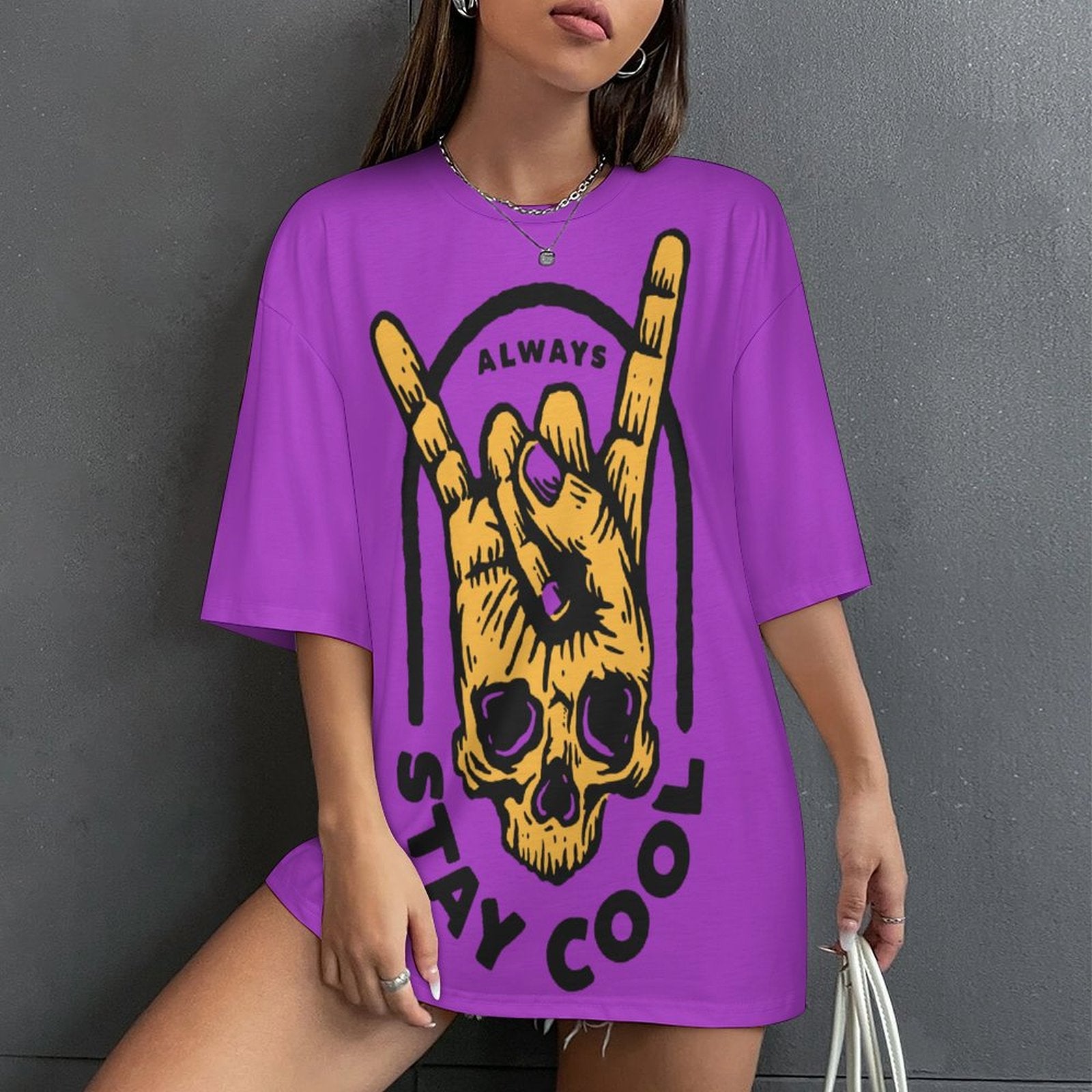 Women's Always Stay Cool Acid & Punk Oversized T-shirt