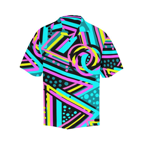 Men's Colorful Pattern Abstract Half Sleeve Shirt
