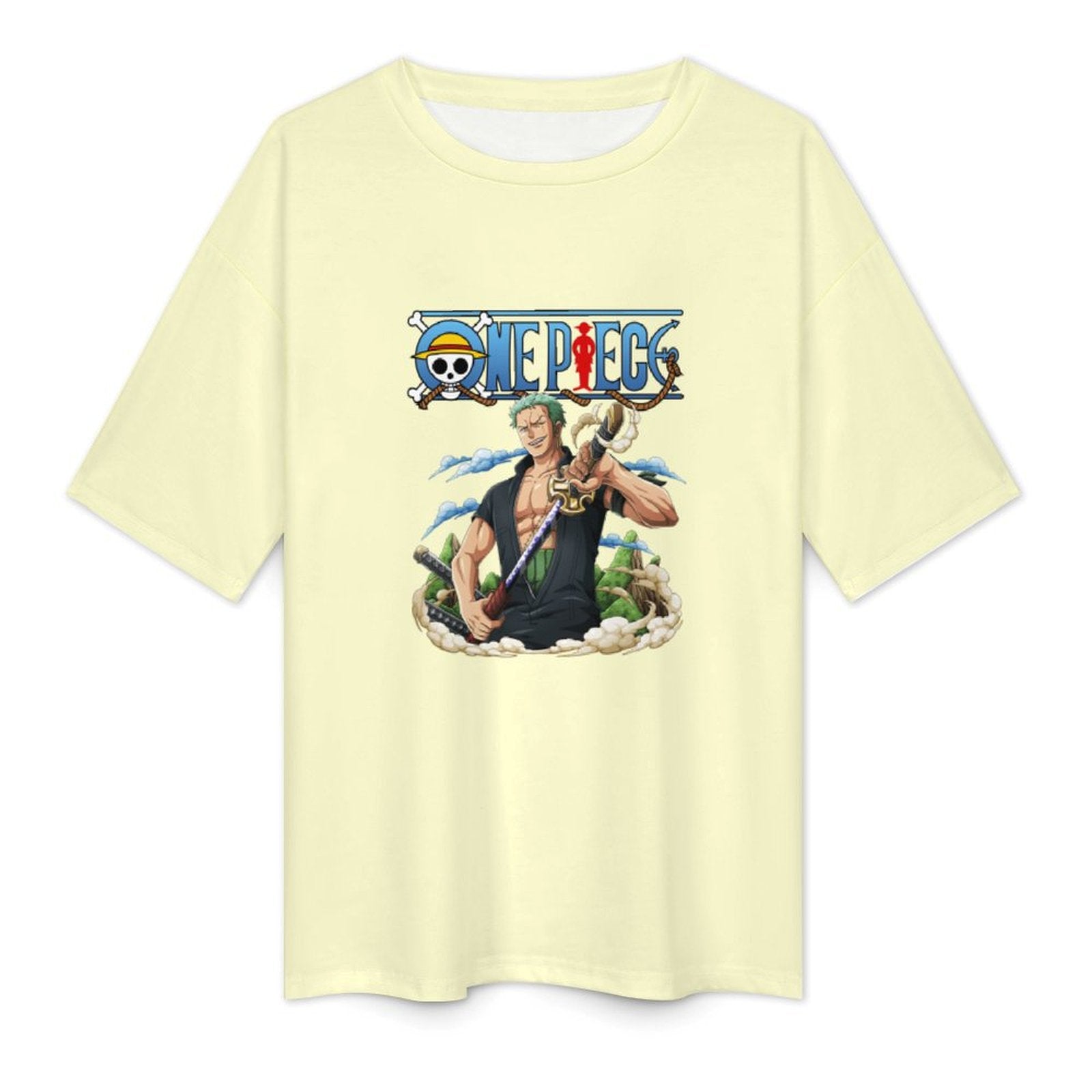Men's Zoro One Piece Anime Oversized T-shirt