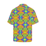 Men's Psychedelic Spiral Abstract Half Sleeve Shirt