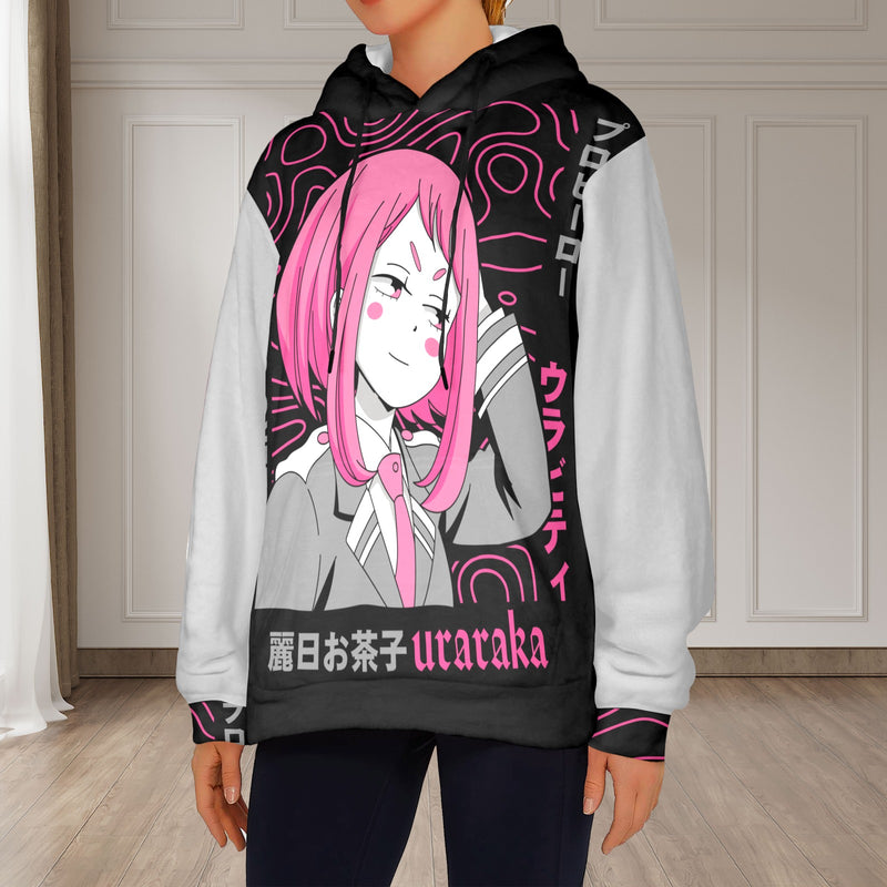 Women's Uraraka My Hero Academia Anime Flannel Hoodie