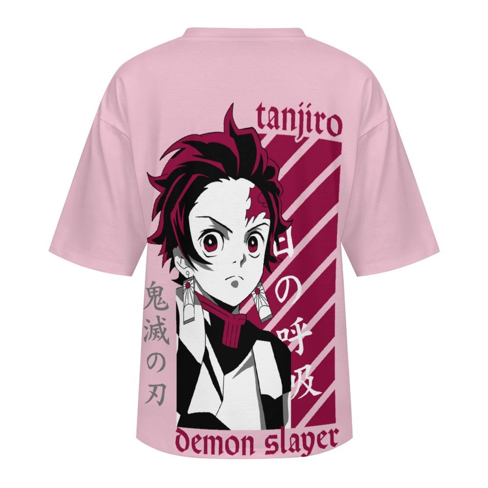 Men's Tanjiro Potrait Demon Slayer Anime Oversized T-shirt