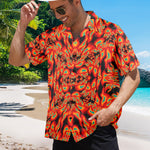 Men's Flaming Vortex Abstract Half Sleeve Shirt