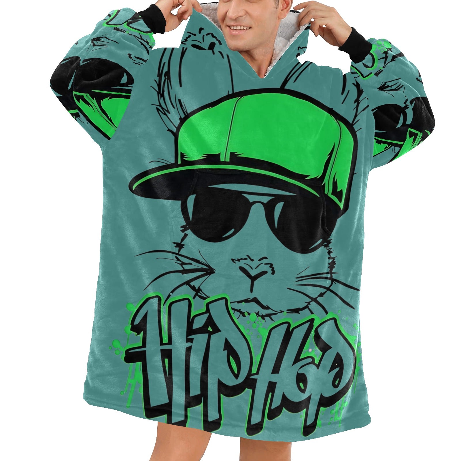 Men's Hip Hop Streetwear Blanket Hoodie