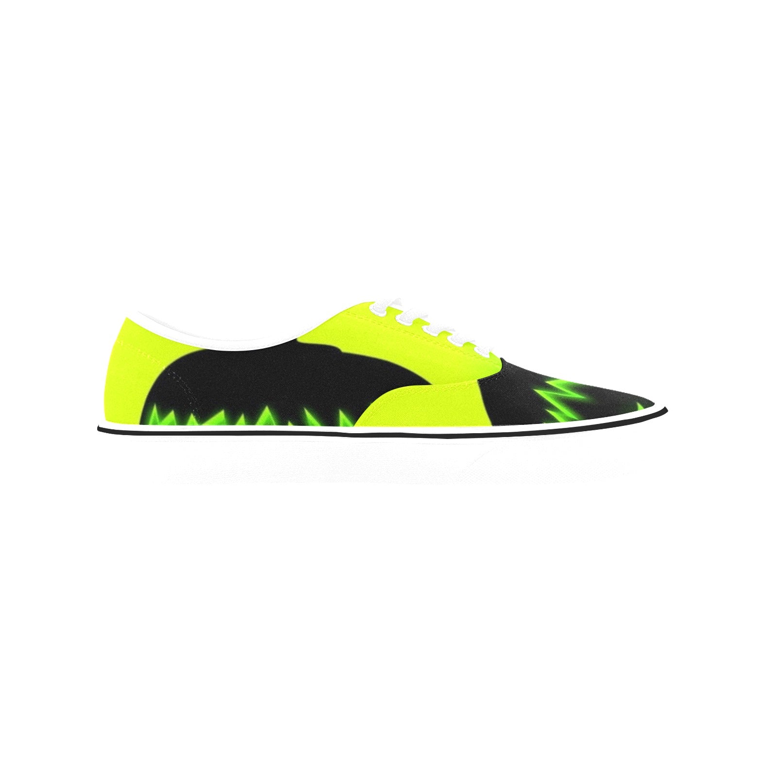 Men's Neon Shark Abstract Low Top Shoes