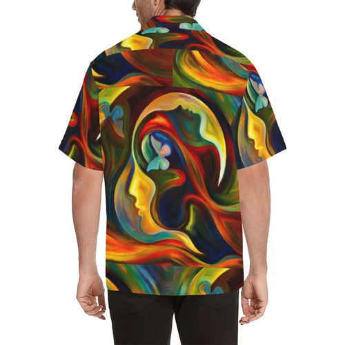 Men's Cosmic Mind Abstract Half Sleeve Shirt